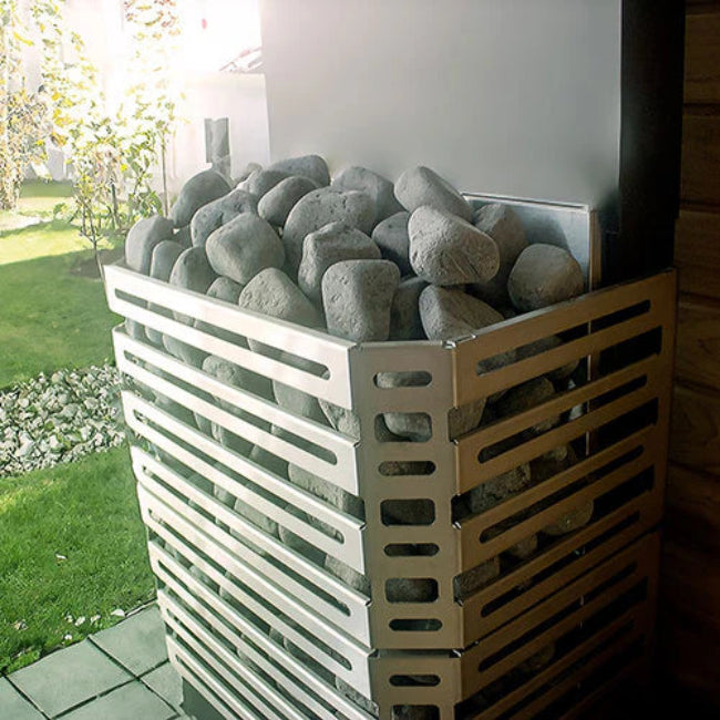 Saunum Rounded Olivine Sauna Heater Stones 2"-4" | 33 lbs