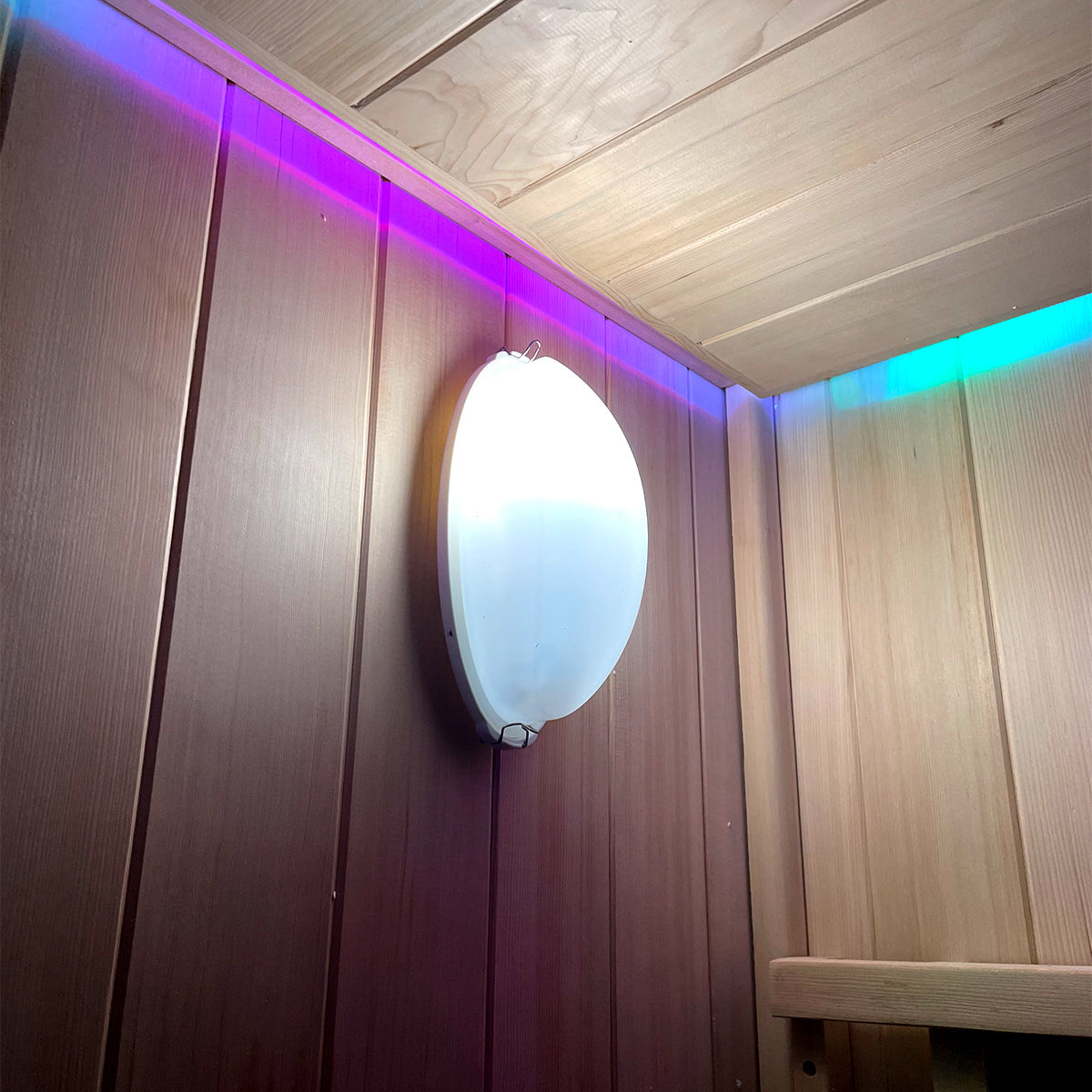 Insignia Traditional Outdoor 4-Person Sauna 2m x 2m w/ Bluetooth Speakers