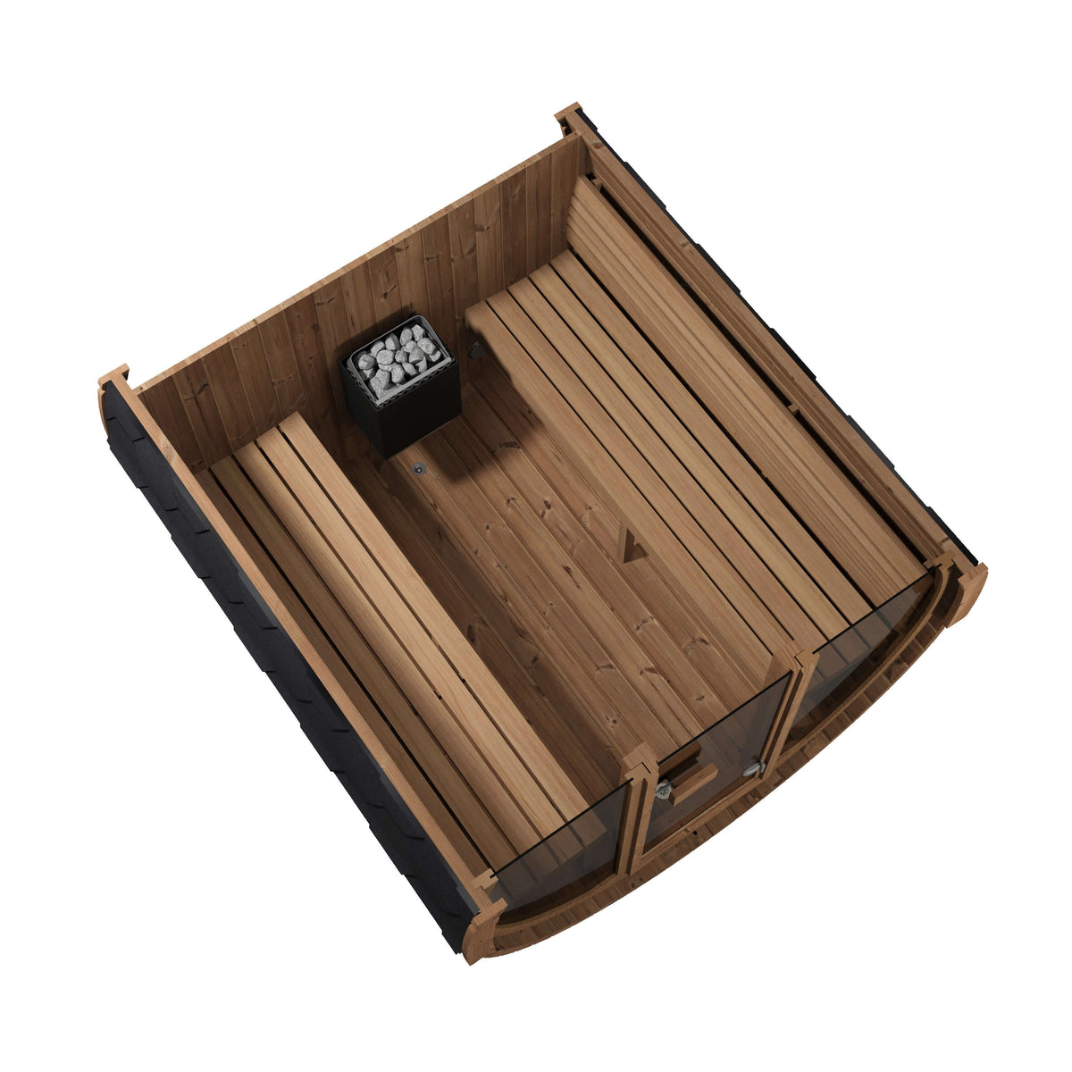 SaunaLife EE8G 4-Person Barrel Sauna | Ergo Elegance Series