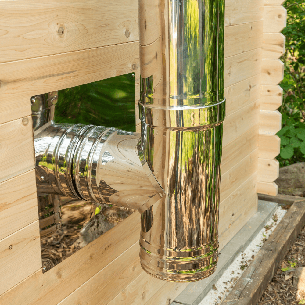 Dundalk Leisurecraft Canadian Timber 6 Person Georgian Cabin Sauna w/ Changeroom | CTC88CW