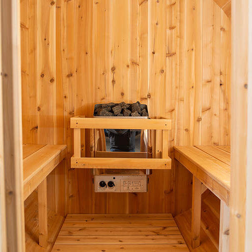 Dundalk Leisurecraft Canadian Timber 6-Person Tranquility Barrel Sauna | CTC2345W