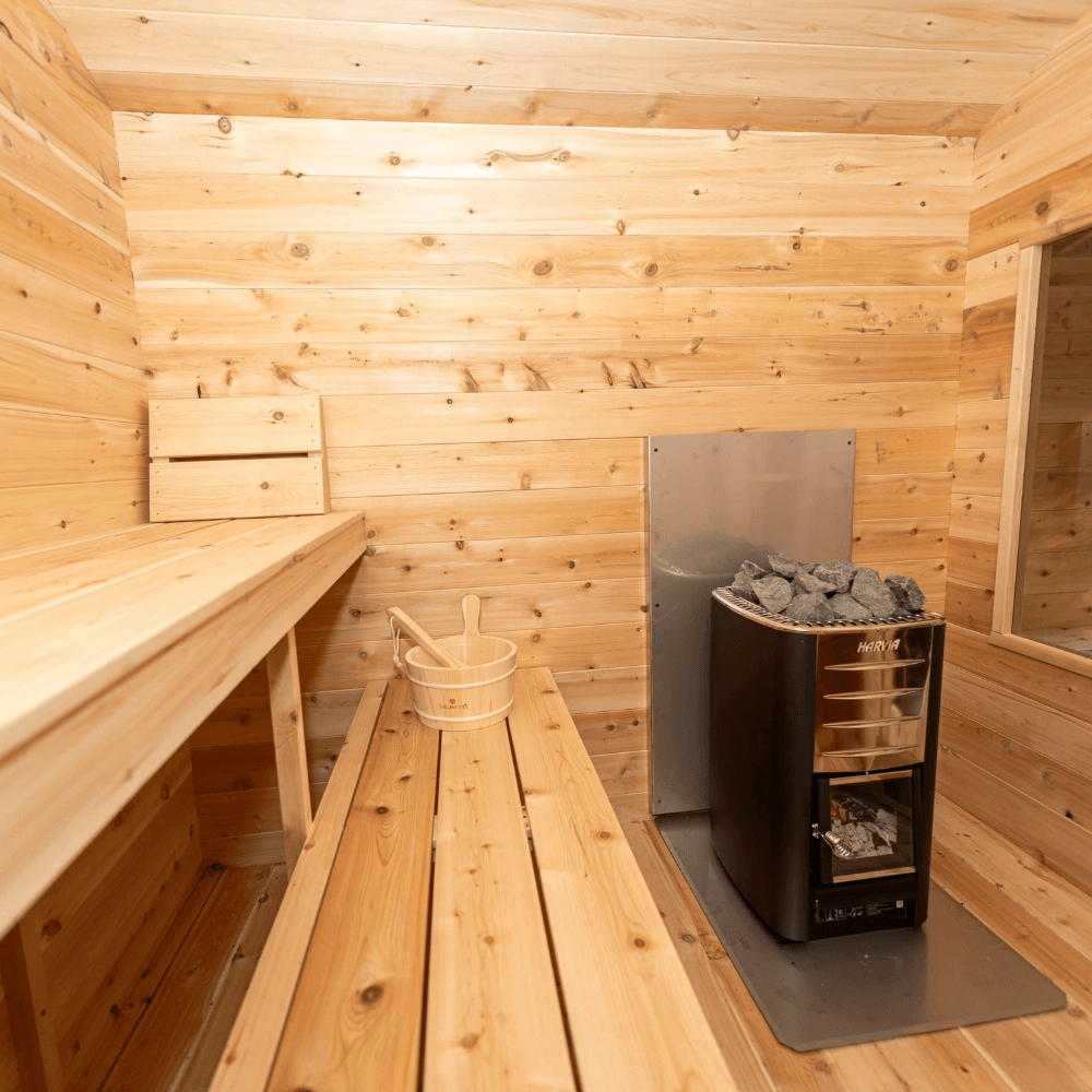 Dundalk Leisurecraft Canadian Timber 6 Person Georgian Cabin Sauna w/ Changeroom | CTC88CW