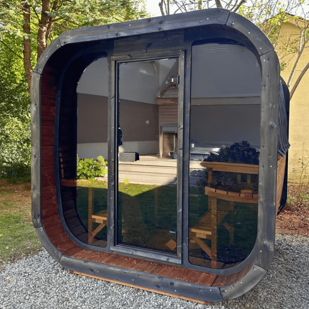 SaunaLife CL7G 6-Person Cube-Series Outdoor Sauna Kit