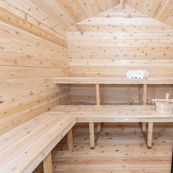 NEW Dundalk Leisurecraft Canadian Timber 6 Person Georgian Cabin Sauna with Porch | CTC88PW