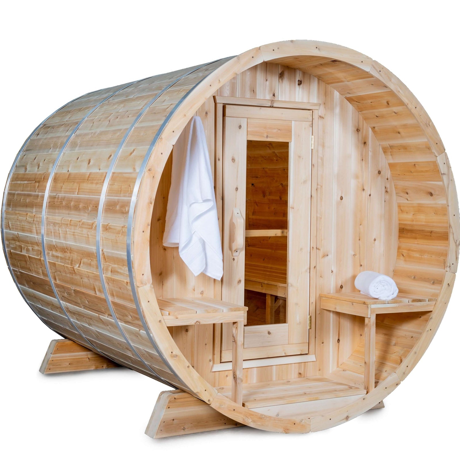 Dundalk Leisurecraft Canadian Timber 4-Person Serenity Barrel Sauna | CTC2245W