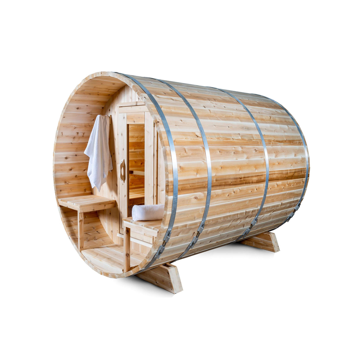 Dundalk Leisurecraft Canadian Timber 4-Person Serenity Barrel Sauna | CTC2245W