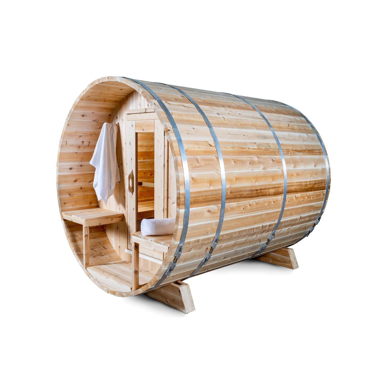 Dundalk Leisurecraft Canadian Timber 4-Person Serenity Barrel Sauna | CTC2245W