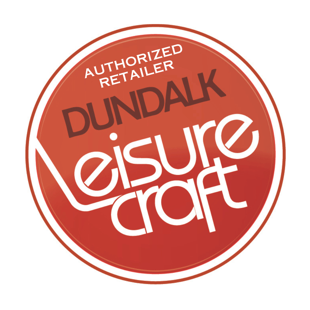 Dundalk Leisurecraft authorized retailer logo in red and white design
