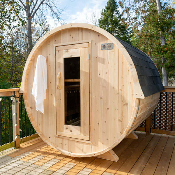 Dundalk Leisurecraft Canadian Timber 4-Person Harmony Barrel Sauna | CTC22W