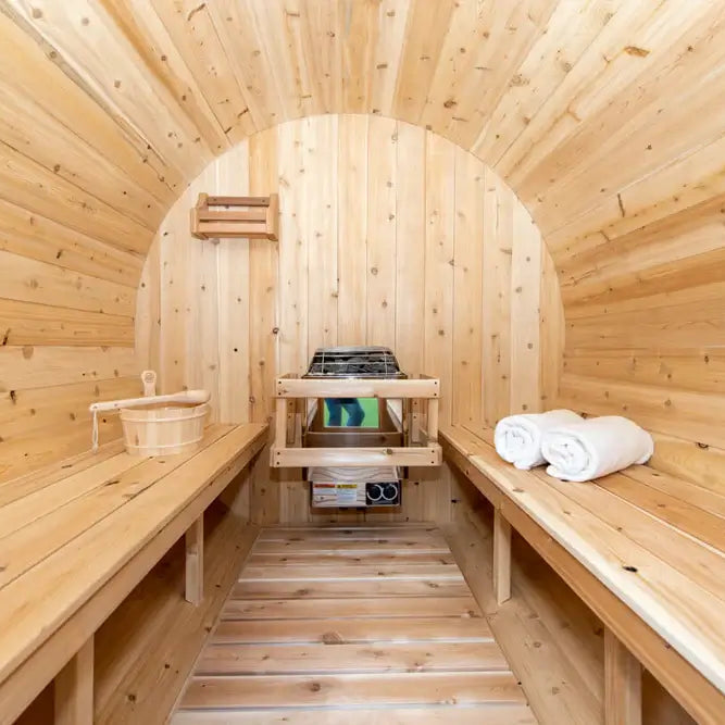 Dundalk Leisurecraft Canadian Timber 4-Person Harmony Barrel Sauna | CTC22W