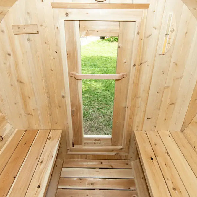 Dundalk Leisurecraft Canadian Timber 4-Person Harmony Barrel Sauna | CTC22W
