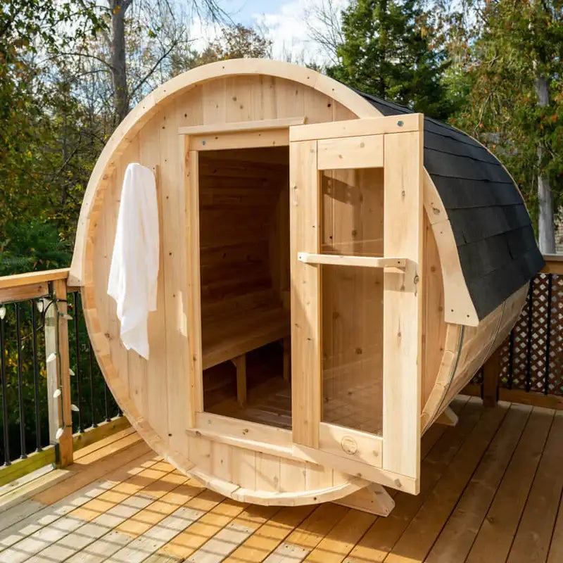 Dundalk Leisurecraft Canadian Timber 4-Person Harmony Barrel Sauna | CTC22W