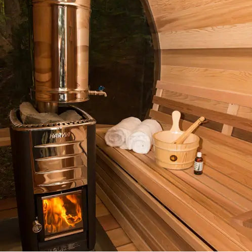 Dundalk Leisurecraft Canadian Timber 6-Person Tranquility MP Barrel Sauna | CTC2345MP