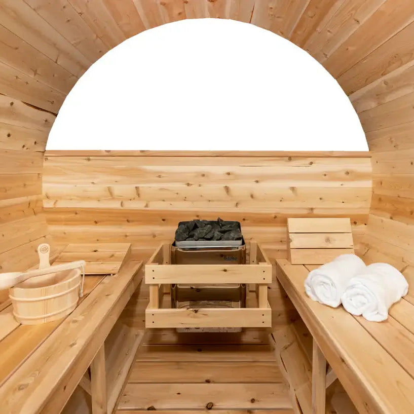 Dundalk Leisurecraft Canadian Timber 6-Person Tranquility MP Barrel Sauna | CTC2345MP