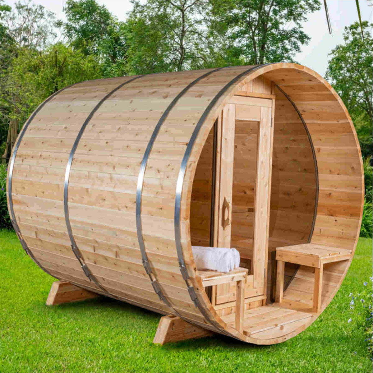 Dundalk Leisurecraft Canadian Timber 6-Person Tranquility MP Barrel Sauna | CTC2345MP