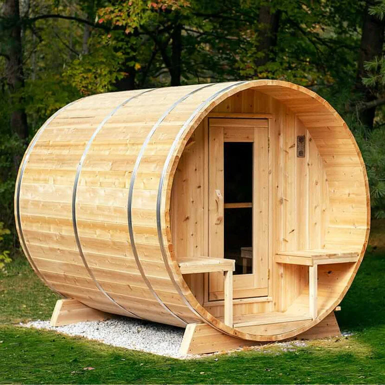 Dundalk Leisurecraft Canadian Timber 4-Person Serenity Barrel Sauna | CTC2245W