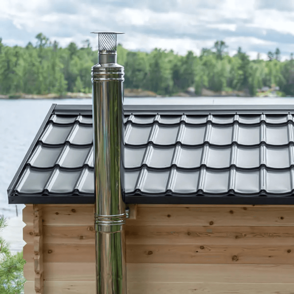Dundalk Leisurecraft Canadian Timber 6 Person Georgian Cabin Sauna w/ Porch | CTC88PW
