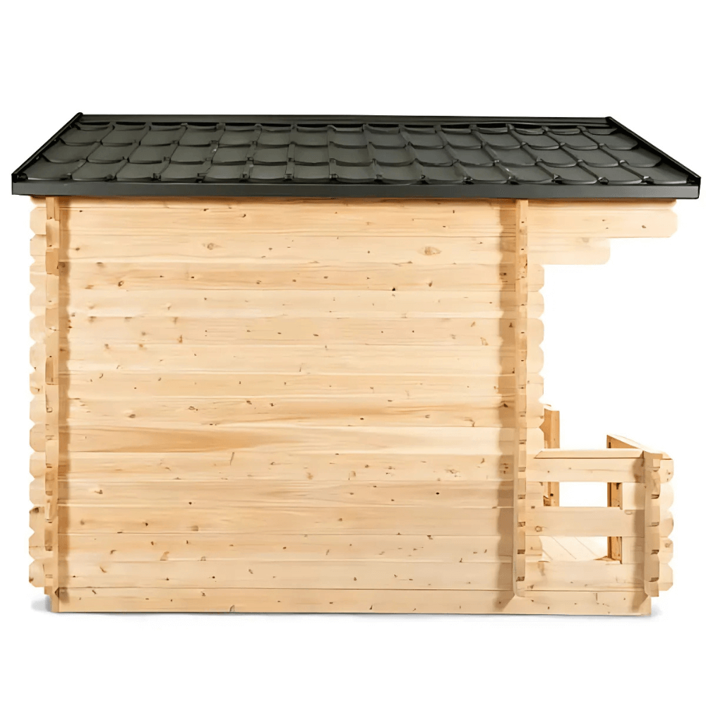 Dundalk Leisurecraft Canadian Timber 6 Person Georgian Cabin Sauna w/ Porch | CTC88PW