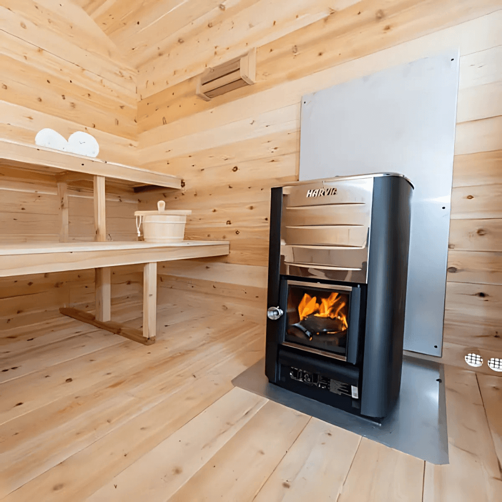 Dundalk Leisurecraft Canadian Timber 6 Person Georgian Cabin Sauna w/ Porch | CTC88PW