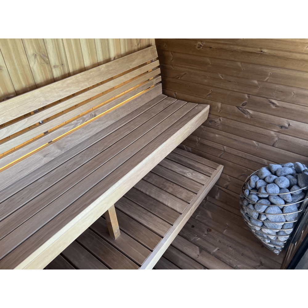 SaunaLife EE6G 4-Person Barrel Sauna | Ergo Elegance Series