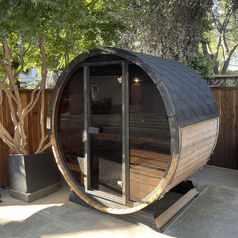 SaunaLife EE6G 4-Person Barrel Sauna | Ergo Elegance Series