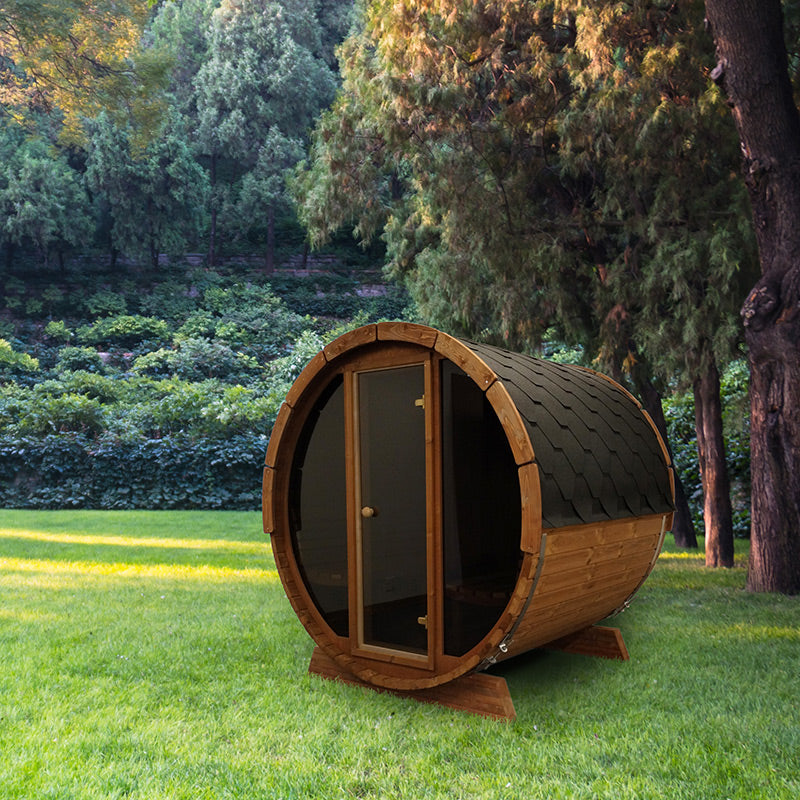 SaunaLife E7 4-Person Barrel Sauna | Ergo Models E7/ E7W/ E7G