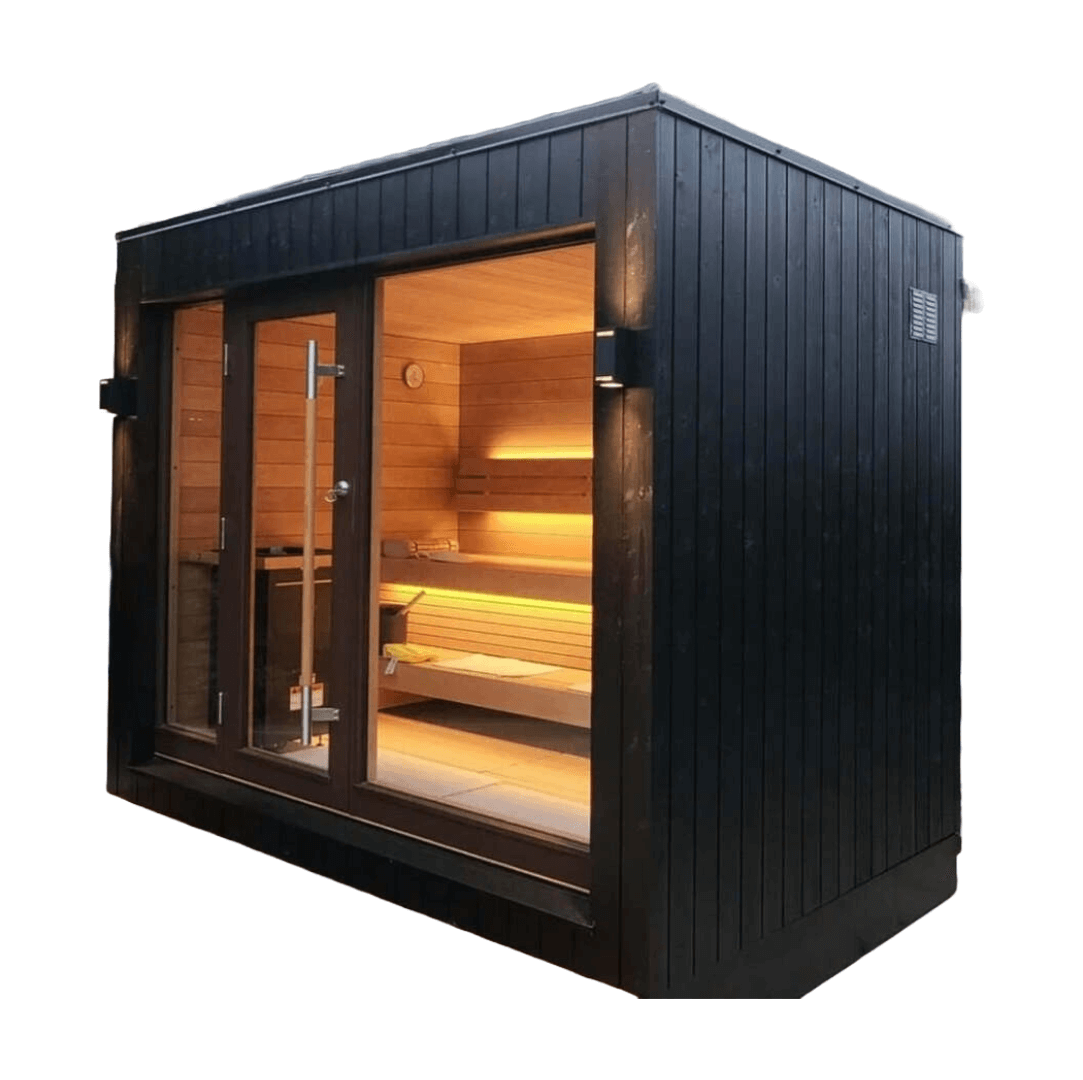 SaunaLife G7 6-Person Pre-Assembled Outdoor Sauna | Model G7/G7S