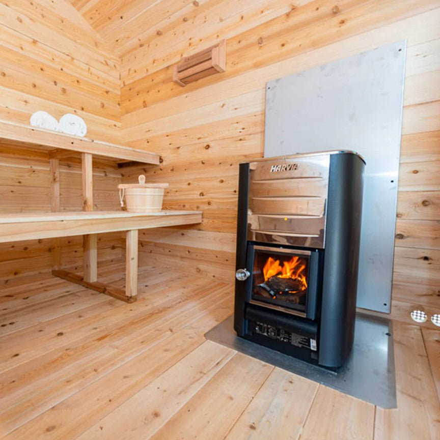 Dundalk Leisurecraft Canadian Timber 6 Person Georgian Cabin Sauna w/ Changeroom | CTC88CW