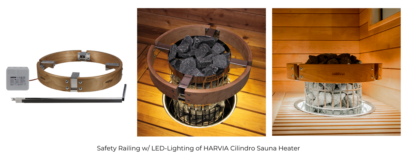 Harvia Cilindro Half Series Electric Sauna Heater w/ Built-in Control 6/8/9kW