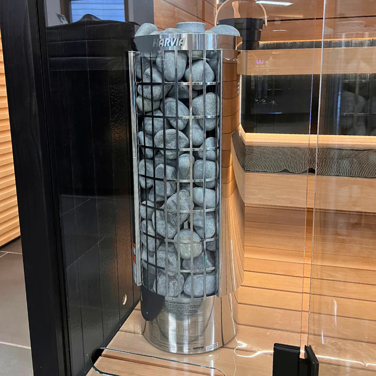 Harvia Cilindro Half Series Electric Sauna Heater w/ Built-in Control 6/8/9kW