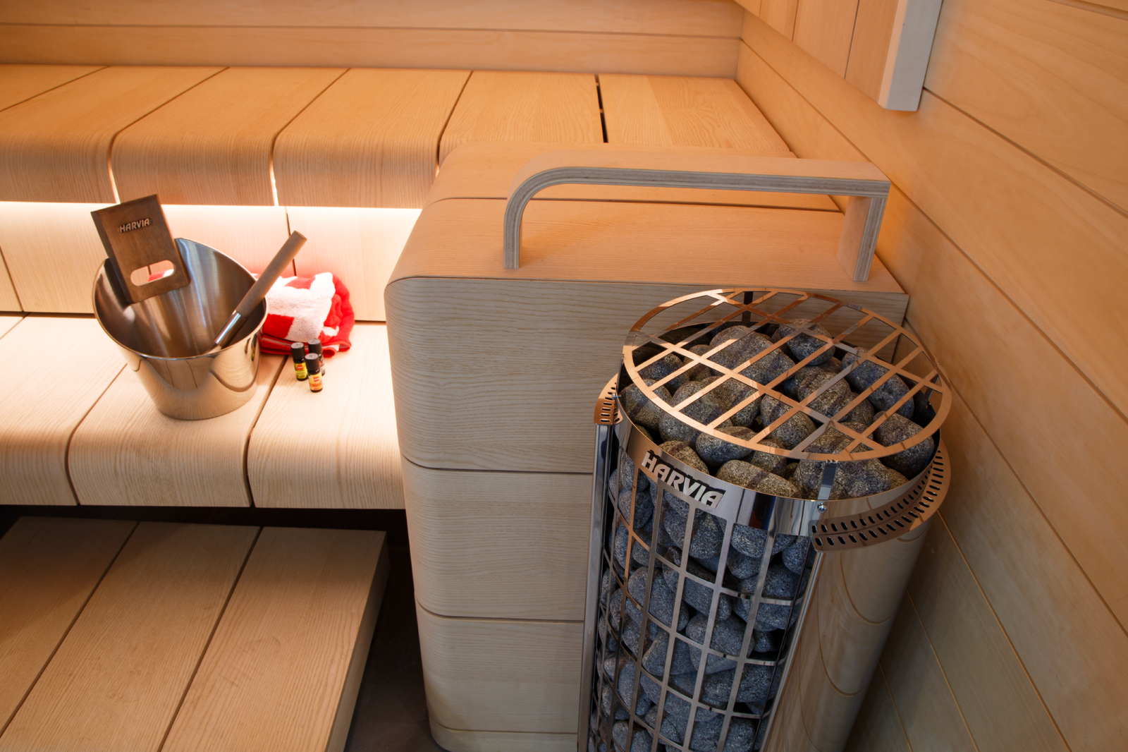 Harvia Cilindro Half Series Electric Sauna Heater w/ Built-in Control 6/8/9kW