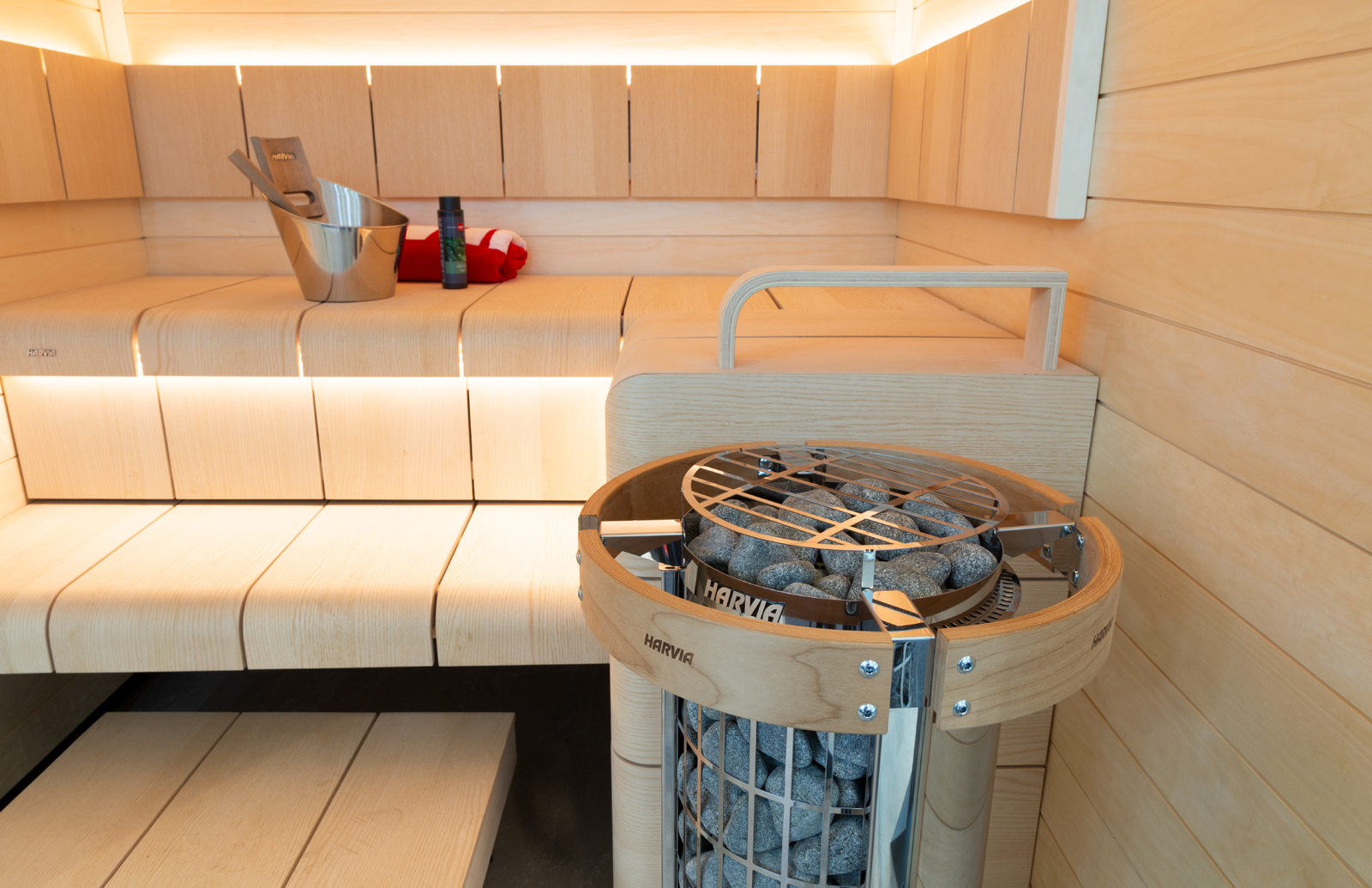 Harvia Cilindro Half Series Electric Sauna Heater w/ Built-in Control 6/8/9kW