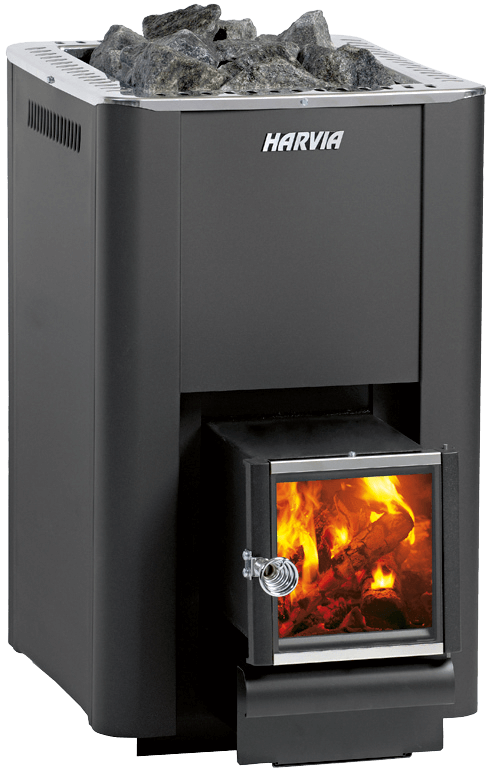 Harvia 20 PRO SL 24kW Wood-Burning Sauna Stove w/ Exterior Feed