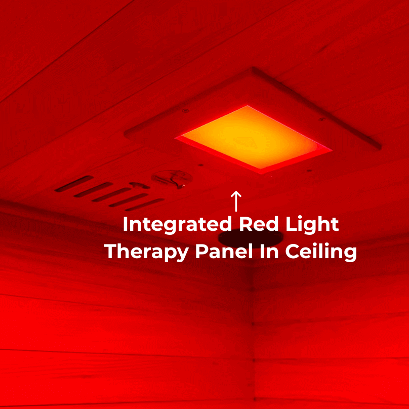 Golden Designs Hanko 3-Person Indoor Traditional Sauna Kit + Red Light Therapy | GDI-7202-01