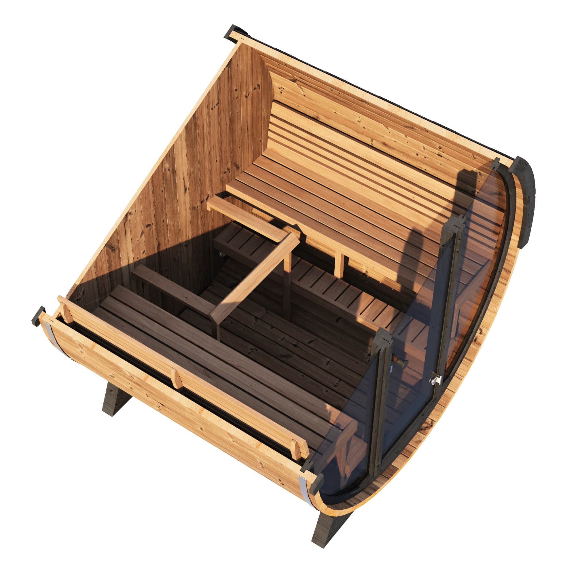 SaunaLife EE8G 4-Person Barrel Sauna | Ergo Elegance Series