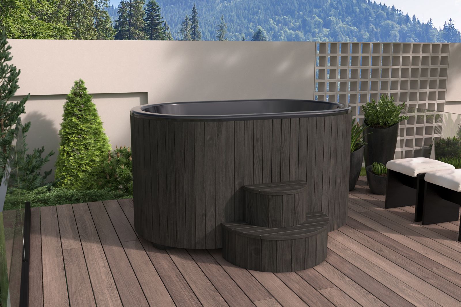 SaunaLife S2B 2-Person Cold/Hot Plunge Tub