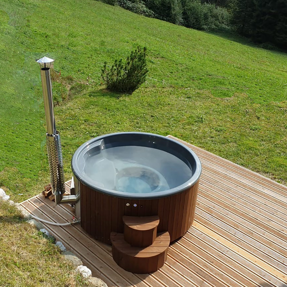SaunaLife S4 6-Person Wood-Fired Hot Tub | Model S4B/S4N