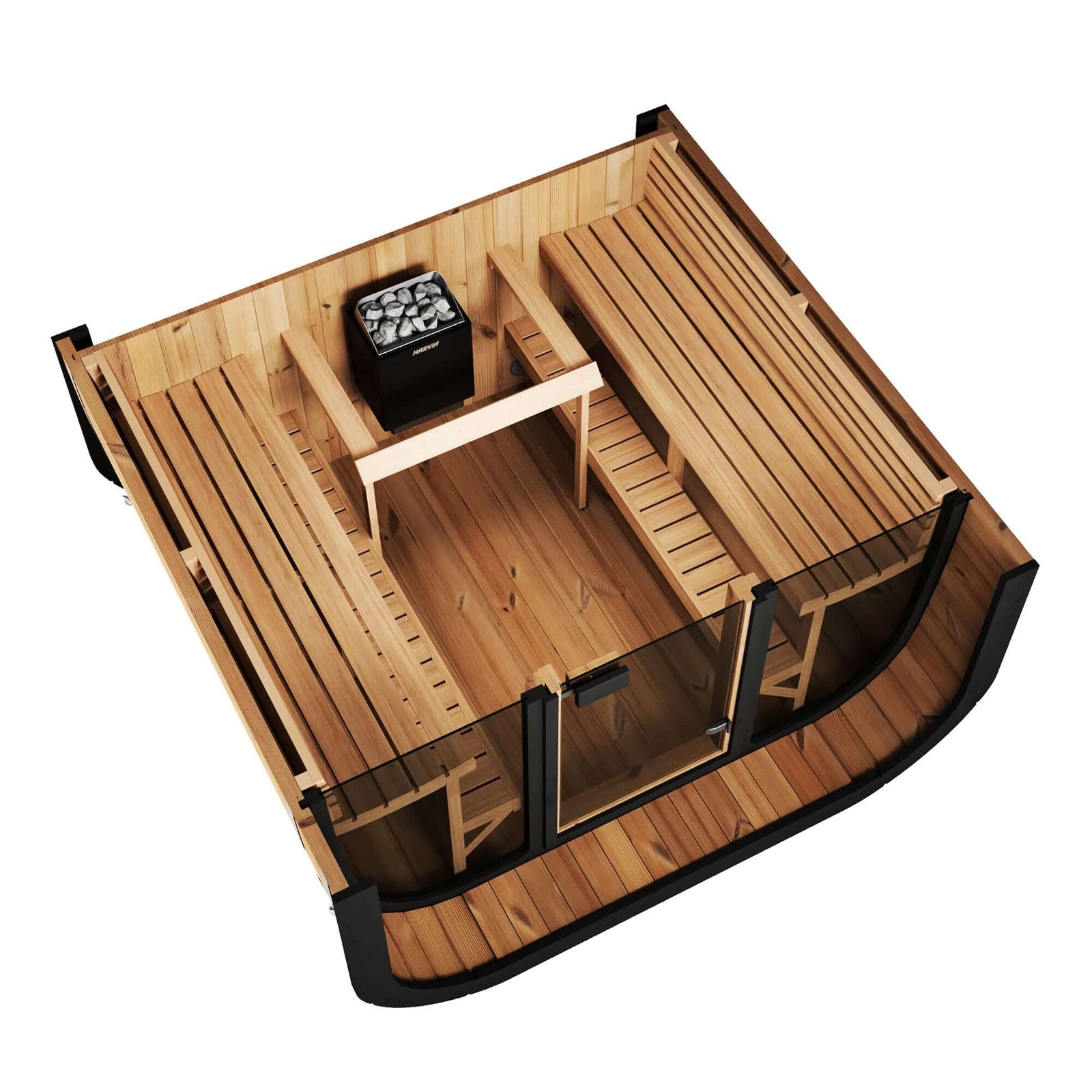SaunaLife CL7G 6-Person Cube-Series Outdoor Sauna Kit