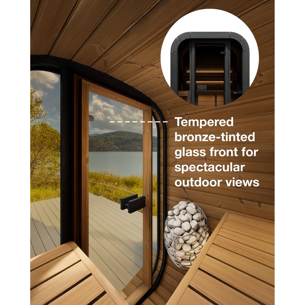 SaunaLife CL3G 2-Person Cube-Series Outdoor Sauna Kit