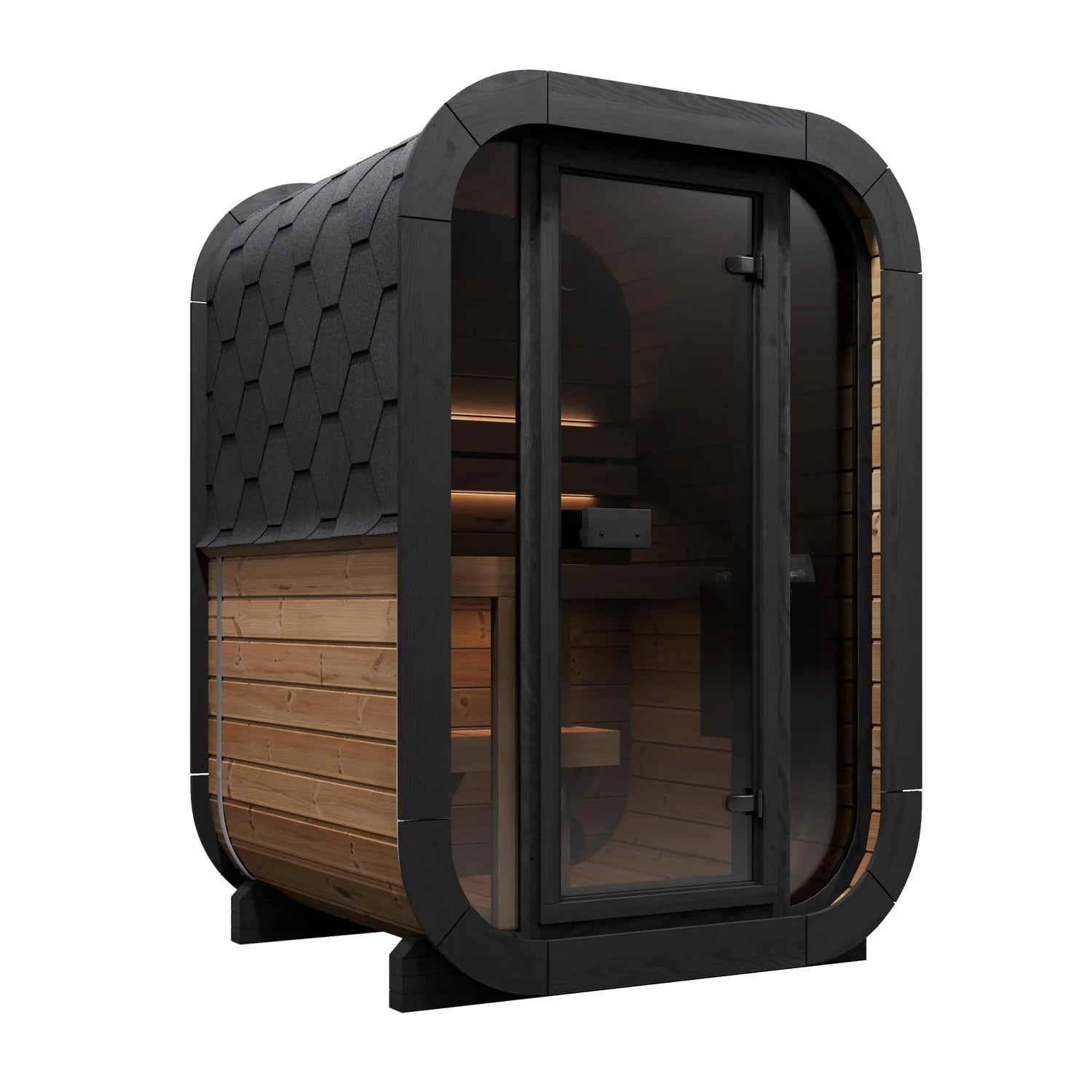 SaunaLife CL3G 2-Person Cube-Series Outdoor Sauna Kit