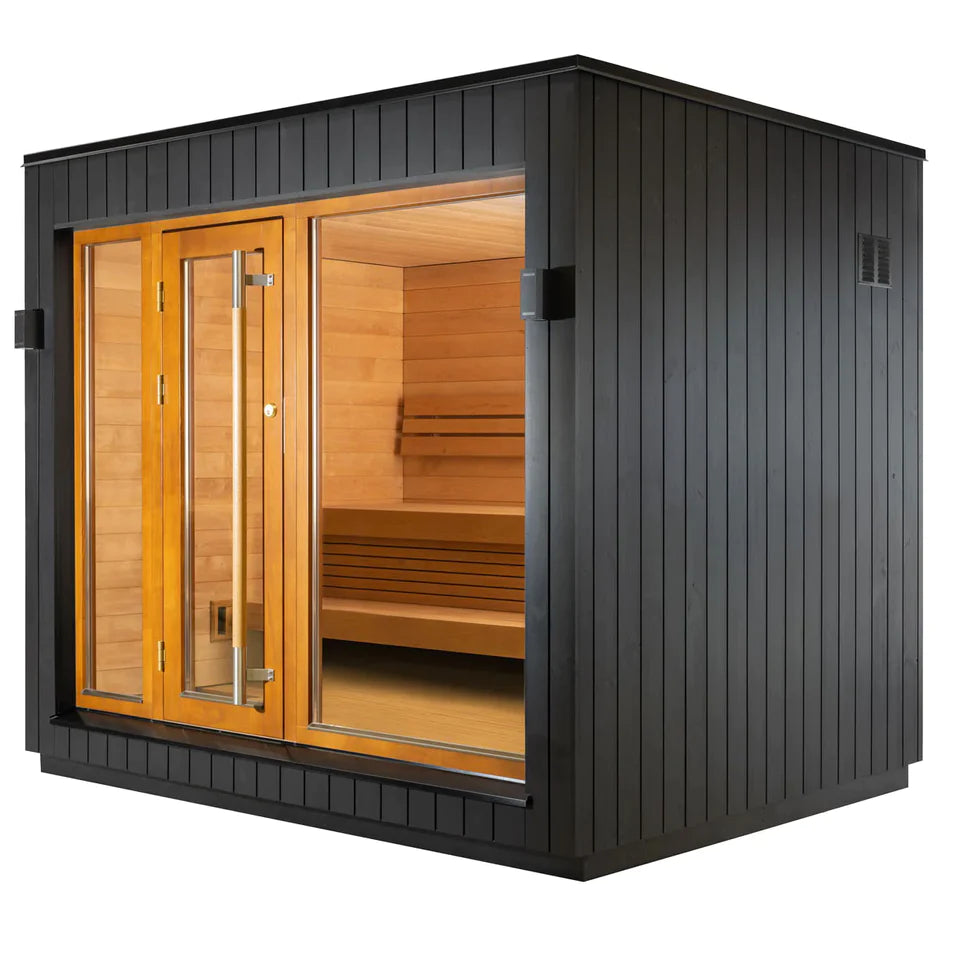 SaunaLife G7 6-Person Pre-Assembled Outdoor Sauna Cabin | Model G7/G7S