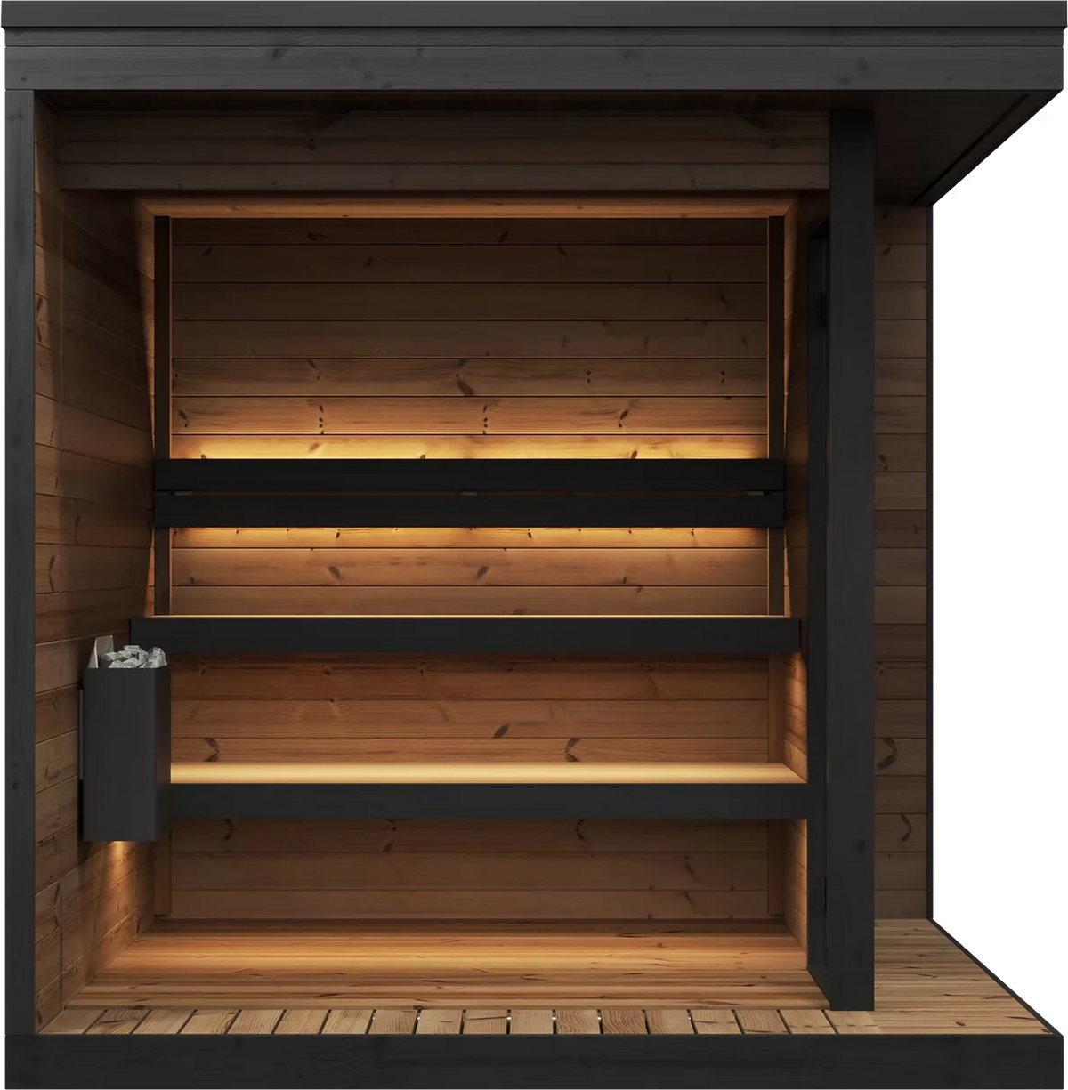 SaunaLife GL6 6-Person Outdoor Traditional Sauna Kit