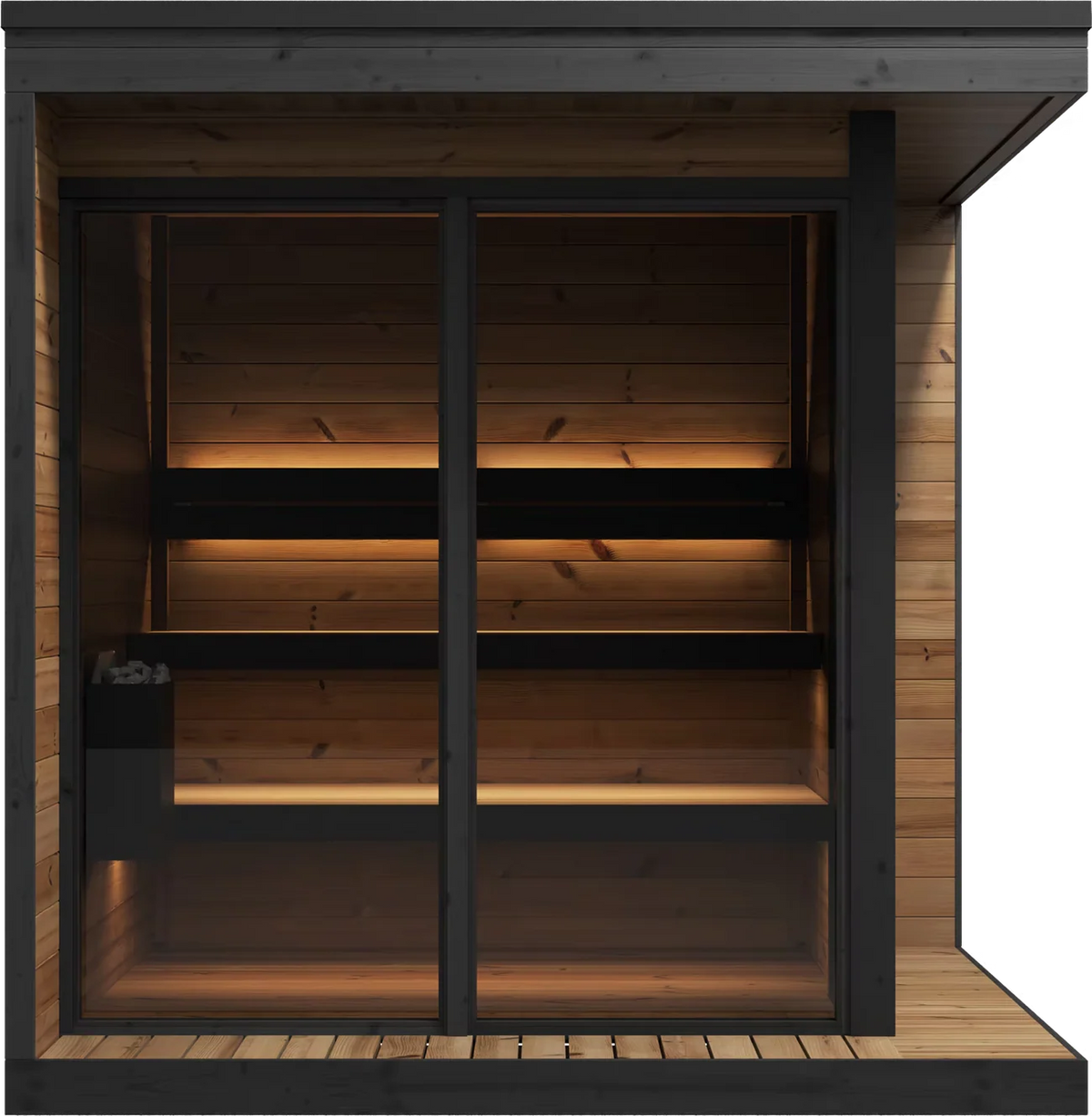 SaunaLife GL6 6-Person Outdoor Traditional Sauna Kit