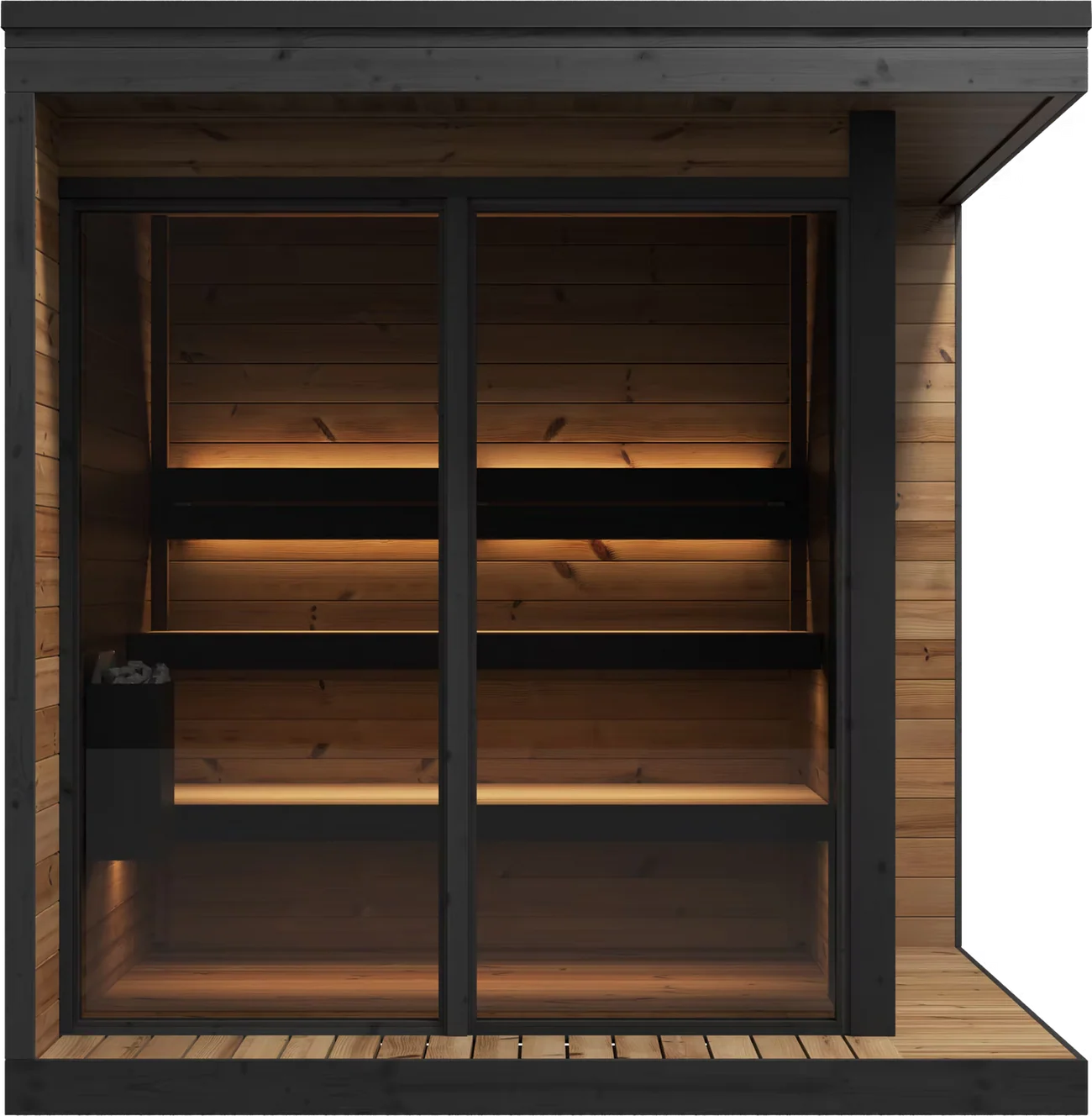 SaunaLife GL6 6-Person Outdoor Traditional Sauna Kit