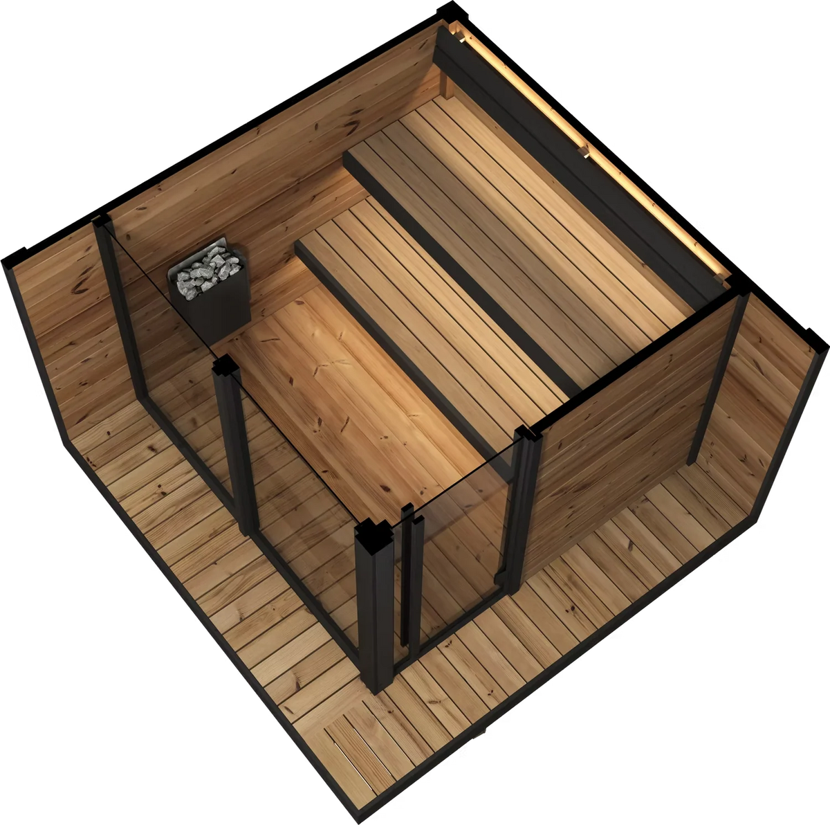 SaunaLife GL6 6-Person Outdoor Traditional Sauna Kit