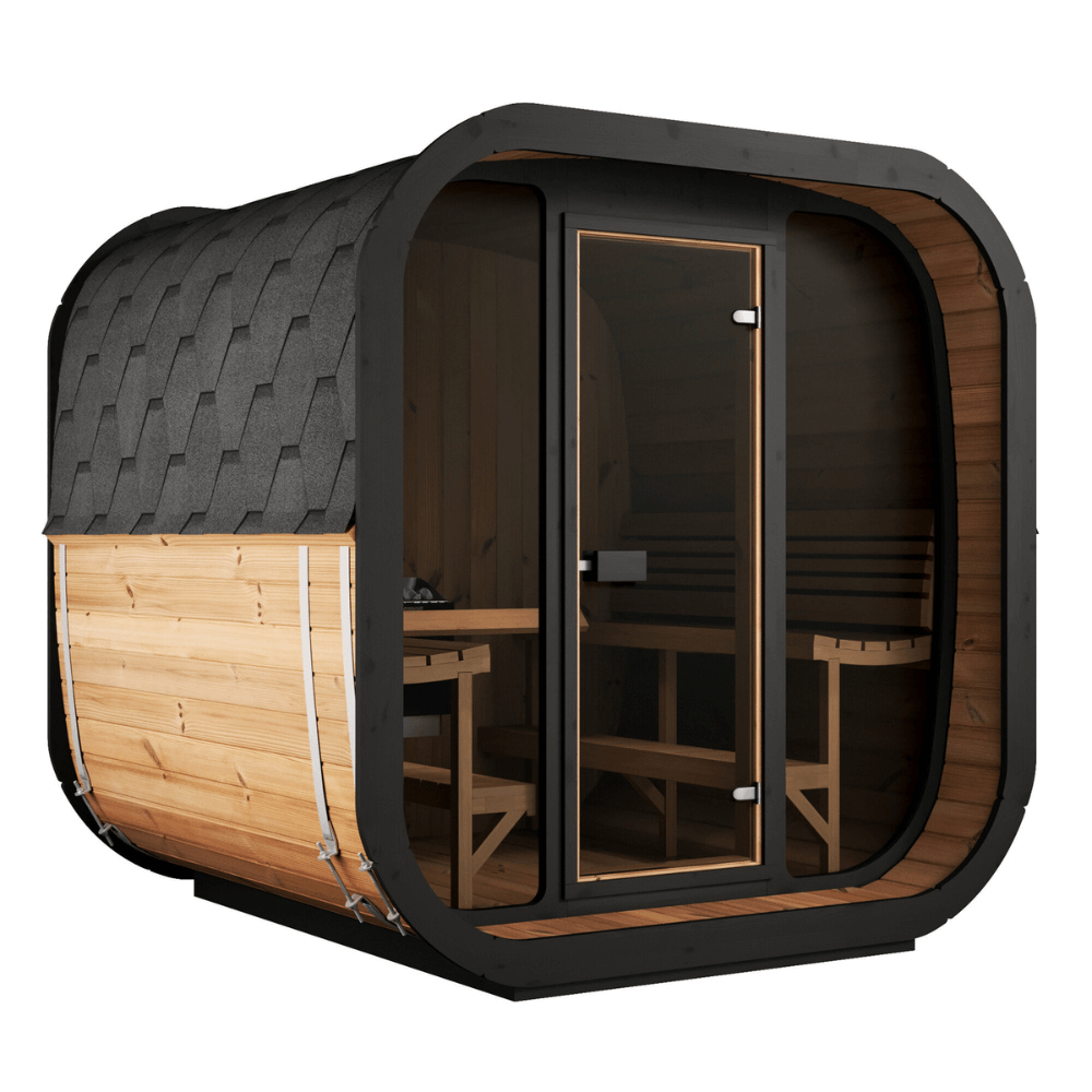 NEW SaunaLife CL7G 6-Person Cube-Series Outdoor Sauna Kit