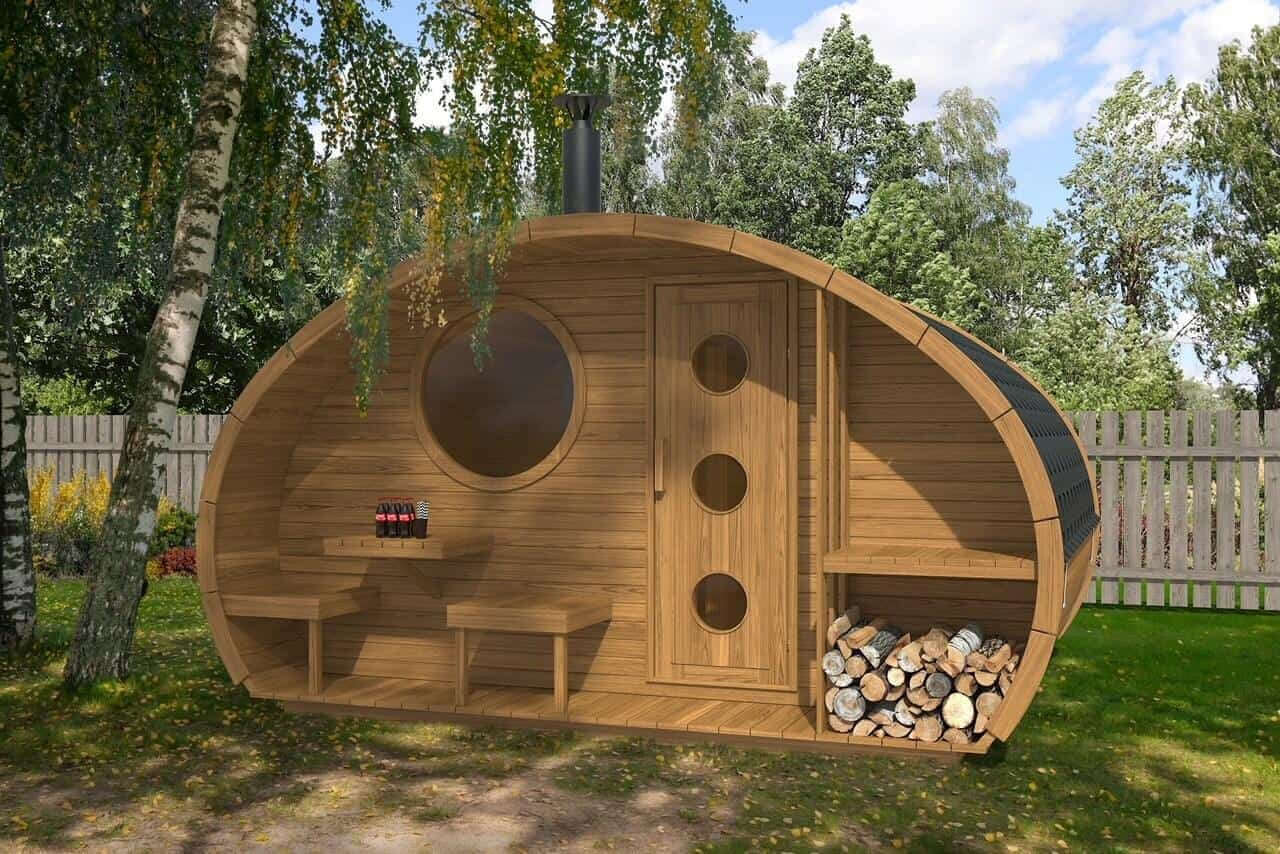 SaunaLife G11 8 Person Outdoor Barrel Sauna