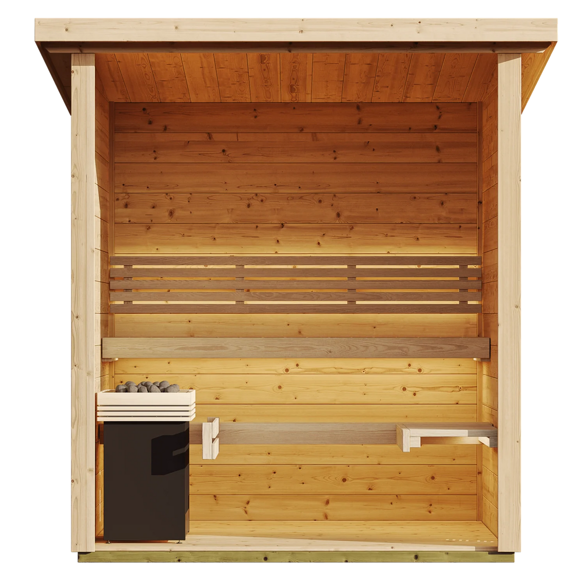 SaunaLife G2 4-Person Traditional Outdoor Sauna Cabin