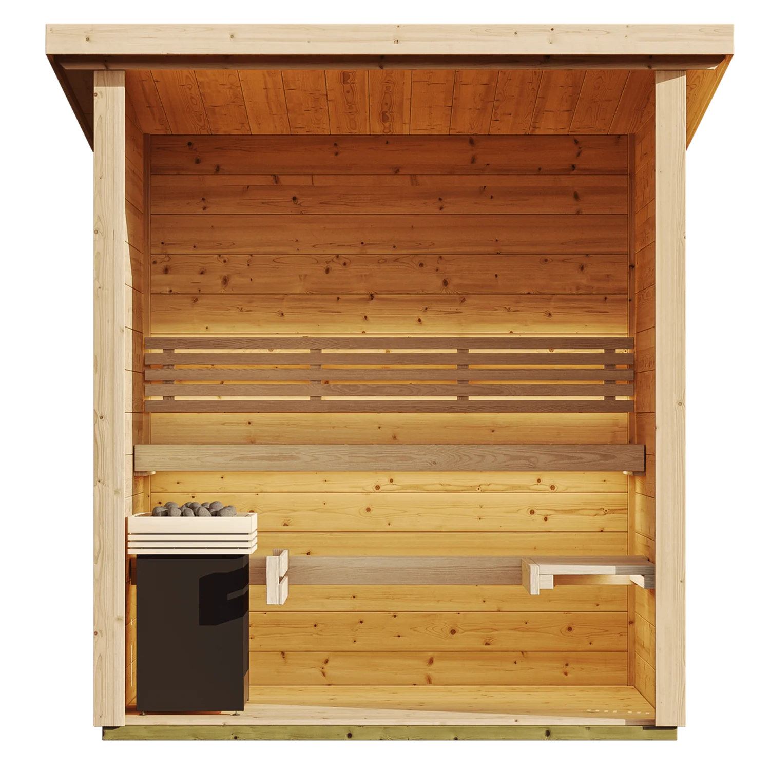 SaunaLife G2 4-Person Traditional Outdoor Sauna Cabin