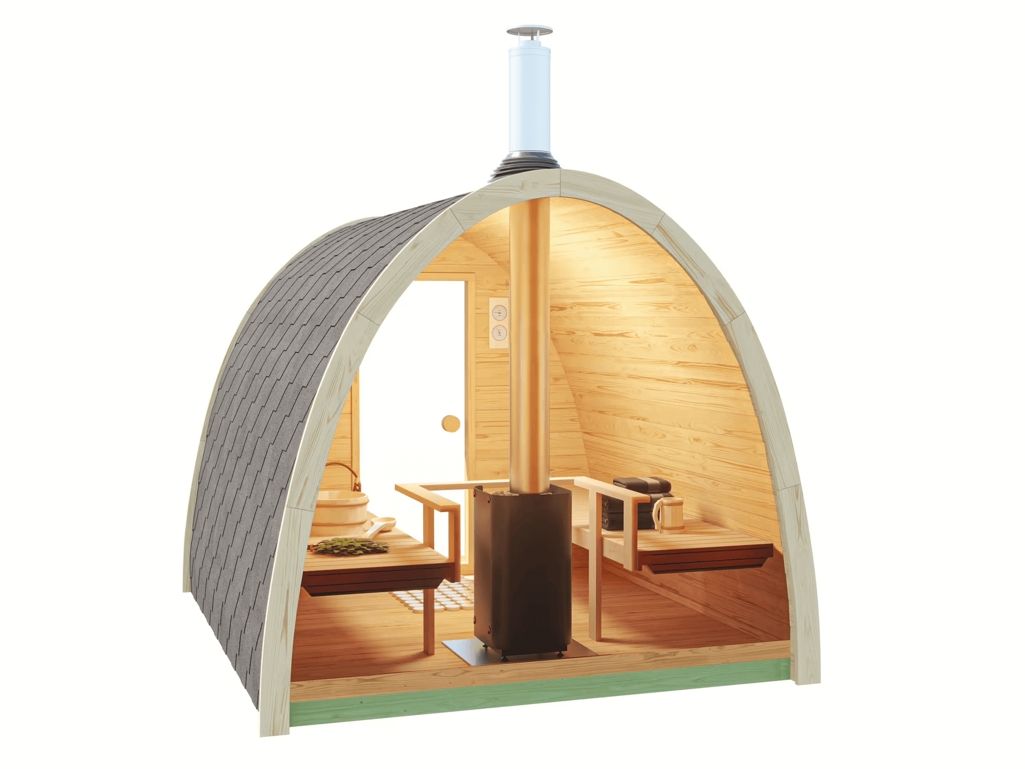 Saunalife G3 4-Person Traditional Outdoor Sauna Pod